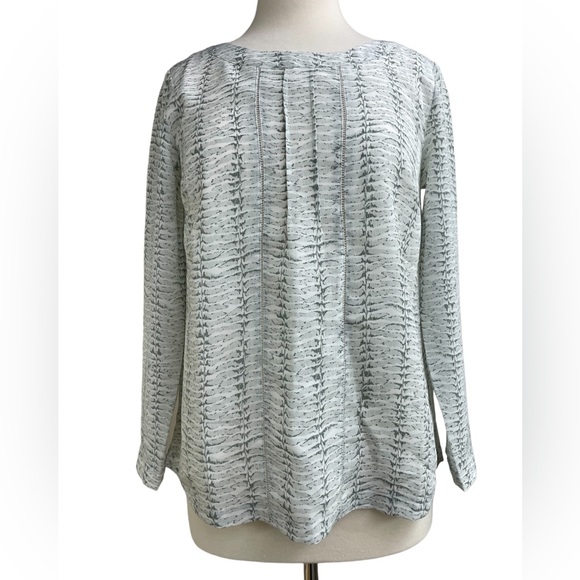 Vineyard Vines Fern Print Ladder Lace blouse top 2 - Picture 1 of 10